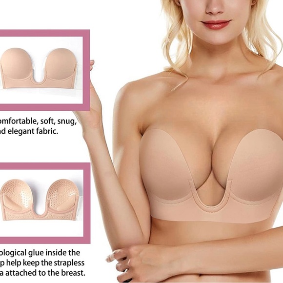 Strapless Backless Nude Bra - Picture 3 of 8